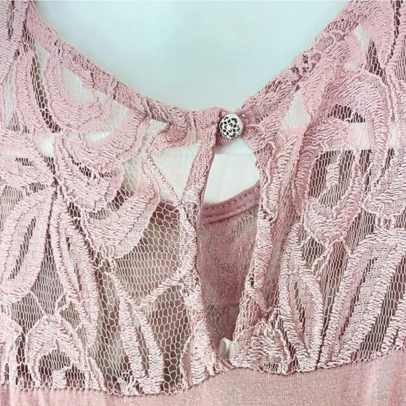 Pinkblush Mauve Lace Sleeve Maxi Dress - Picture 7 of 13